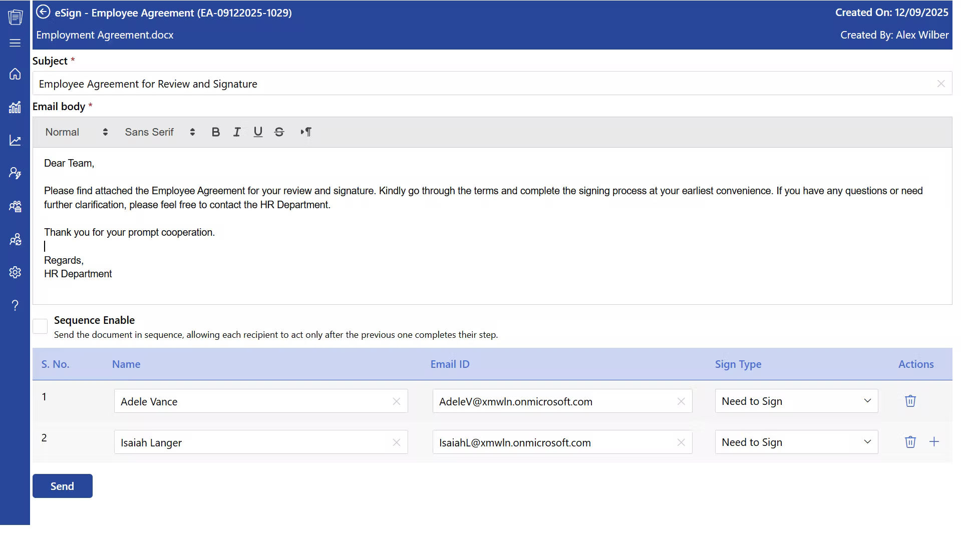 contract management solution with e-signature
