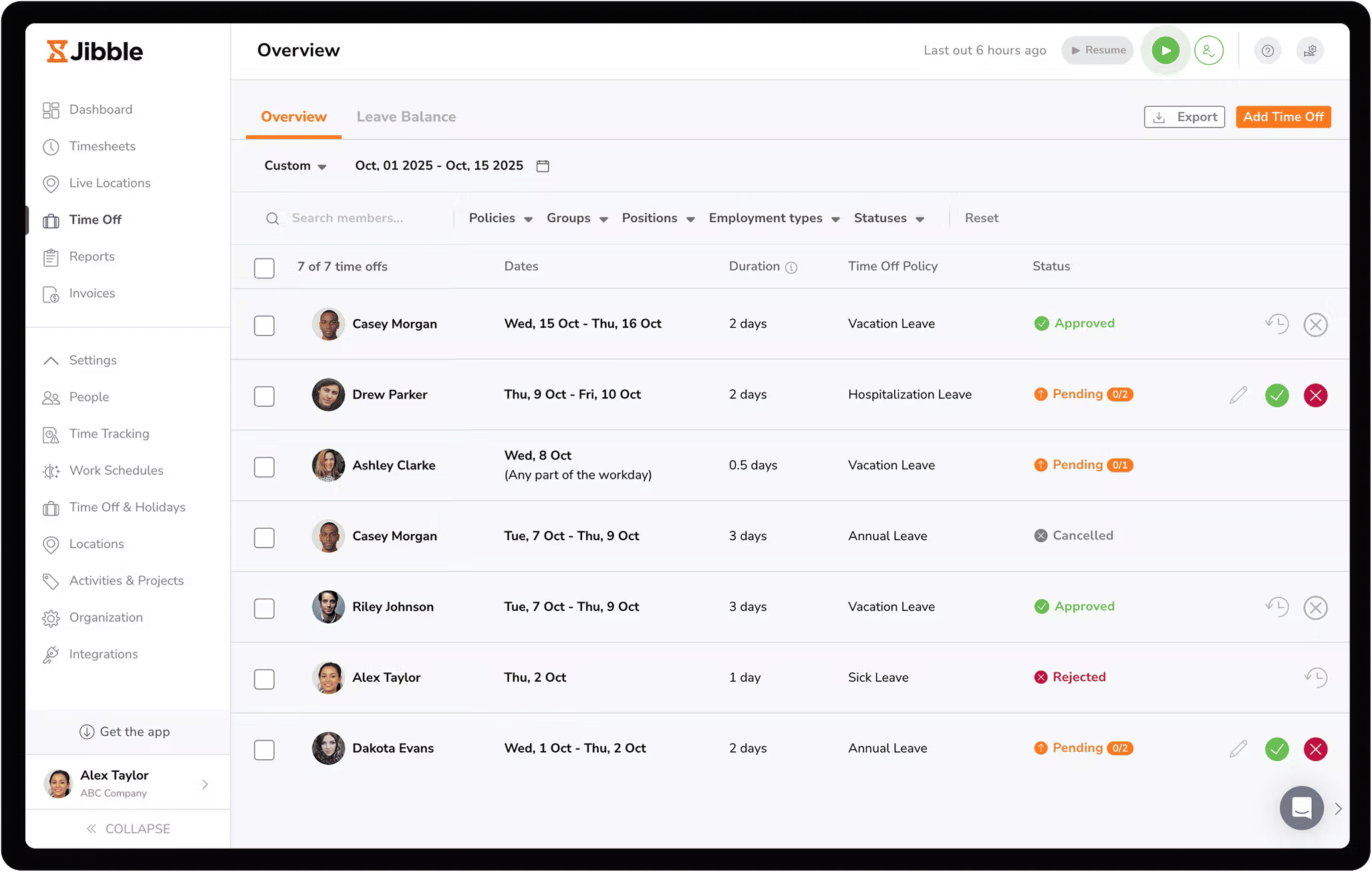 PTO tracking software