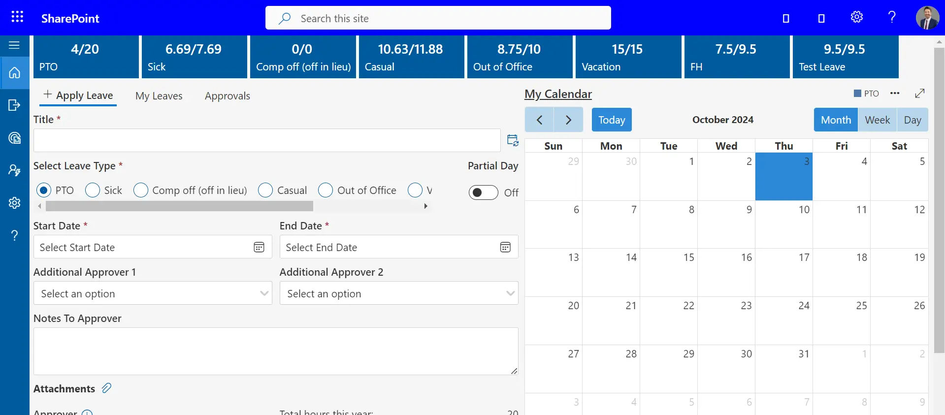 PTO tracking software