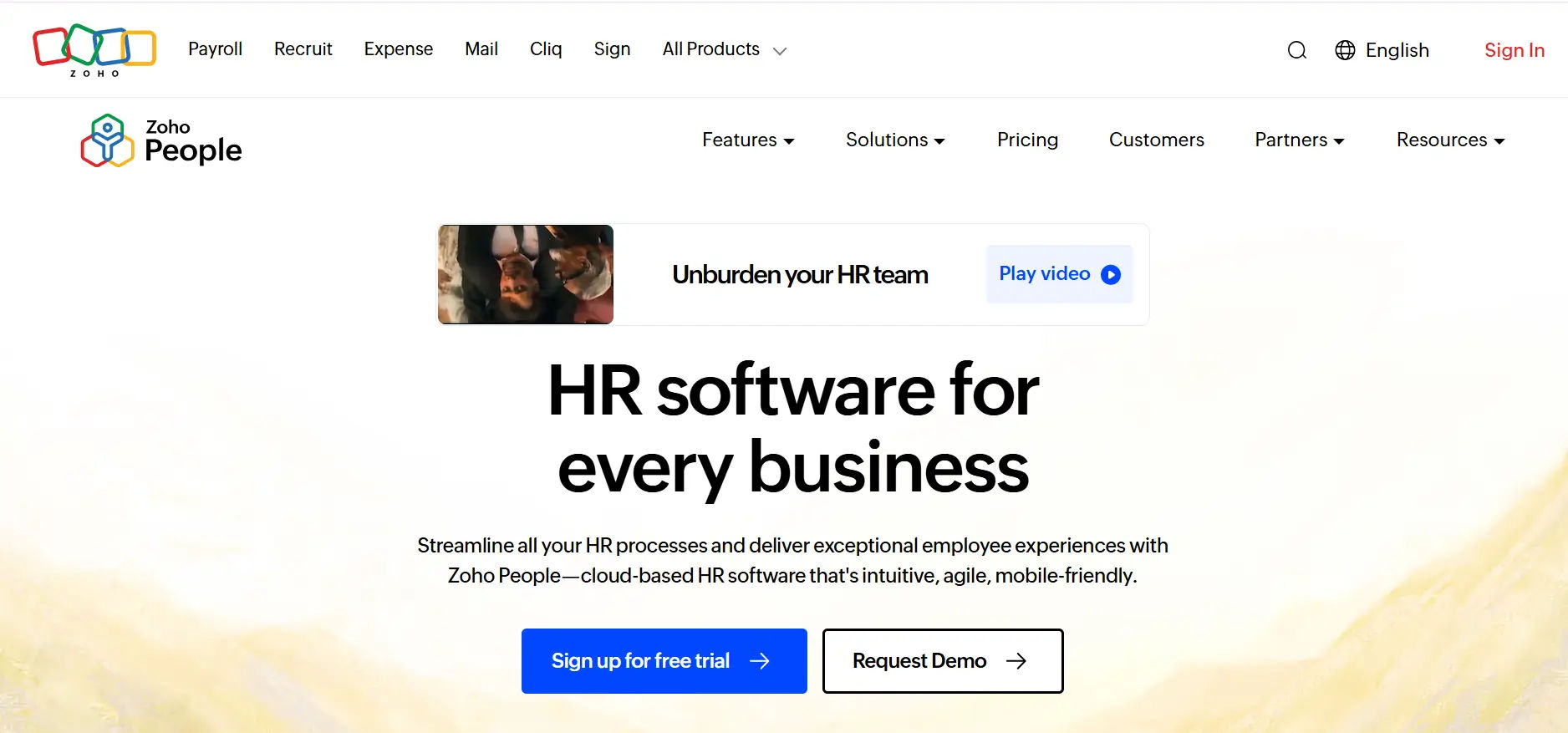 zoho leave management