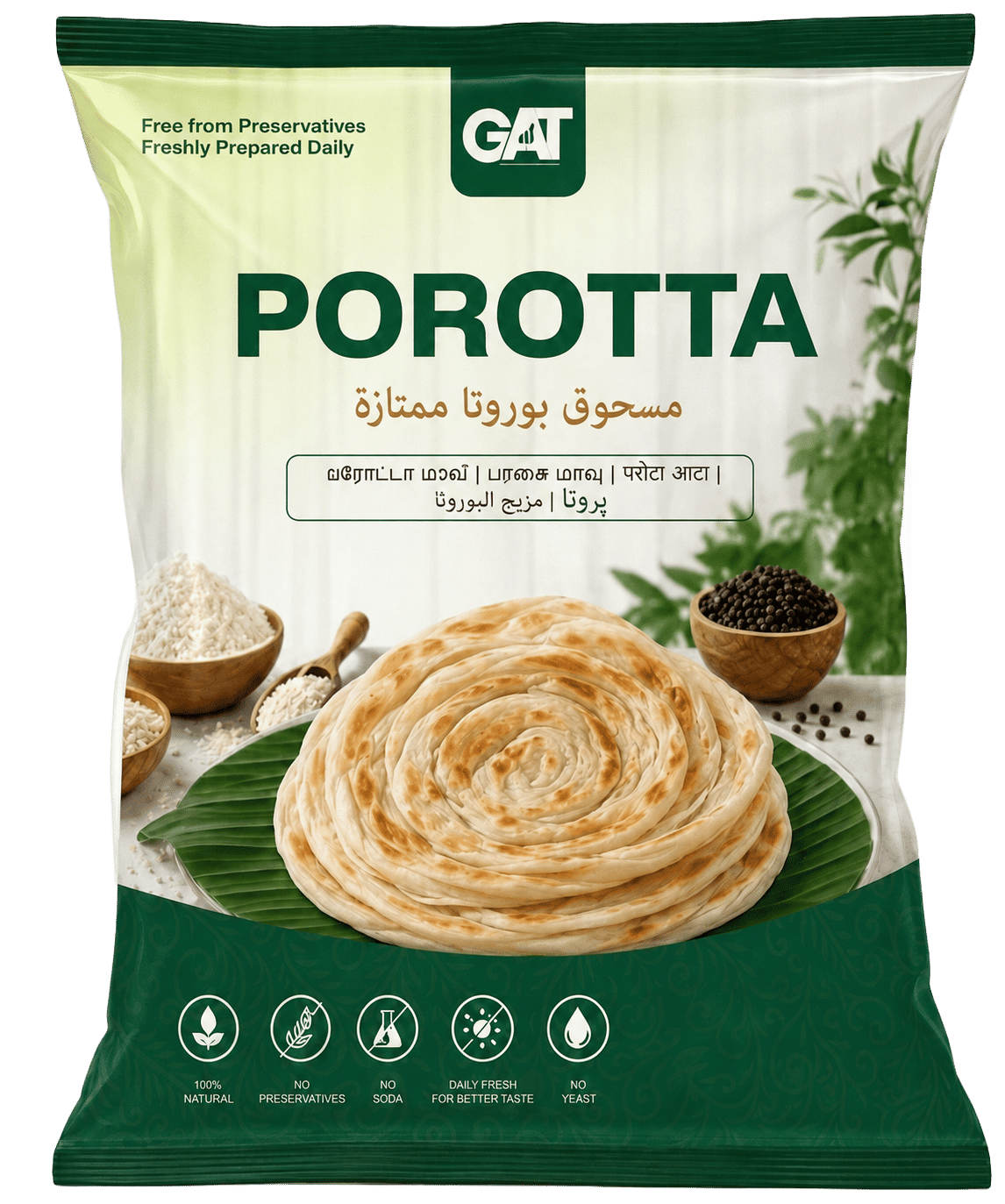 Porotta product packet