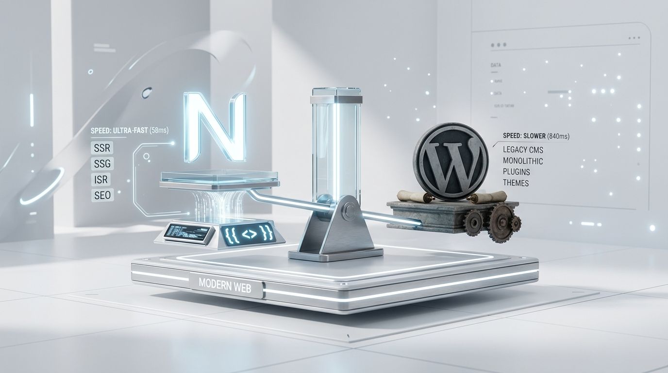 Next.js vs WordPress Architecture Comparison for Business Websites in 2026