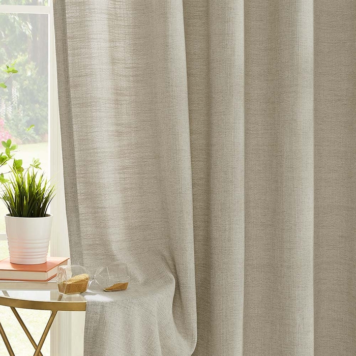 Buy Lesley White 8%Linen+92%Polyester Curtains Online - Curtarra