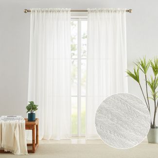 Vanessa Crepe Texture Semi Sheer Curtains