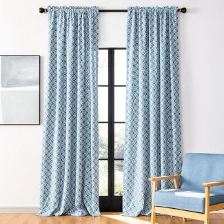 Curtarra Custom Made curtains-Norman Bicolor Pixel Geometric Pattern Curtains