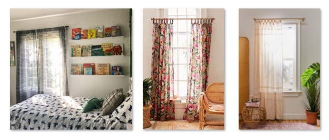 pattern sheer curtains
