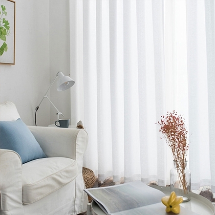 Buy Ella White Polyester Curtains Online - Curtarra Curtains