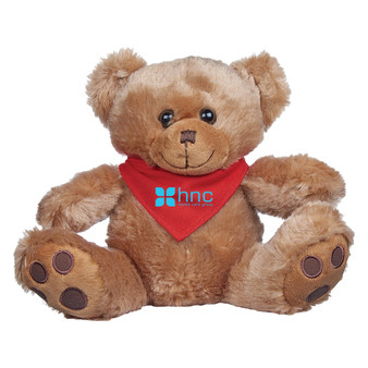 8  ½" Brown Big Paw Bear Bandana