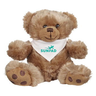 6" Brown Big Paw Bear Bandana