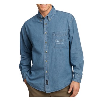 Port & Company ® Long Sleeve Value Denim Shirt