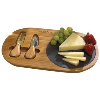 Bamboo and Slate Cheese Set