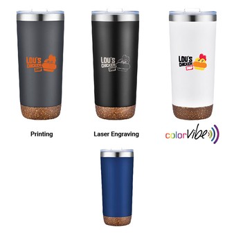 22 oz SipTek Vacuum Tumbler Cork Bottom