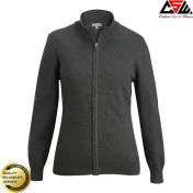 Zip-Up High-Collar Sweater – Dark Gray