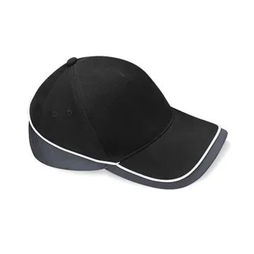 Piped Edge Baseball Cap – Black & White