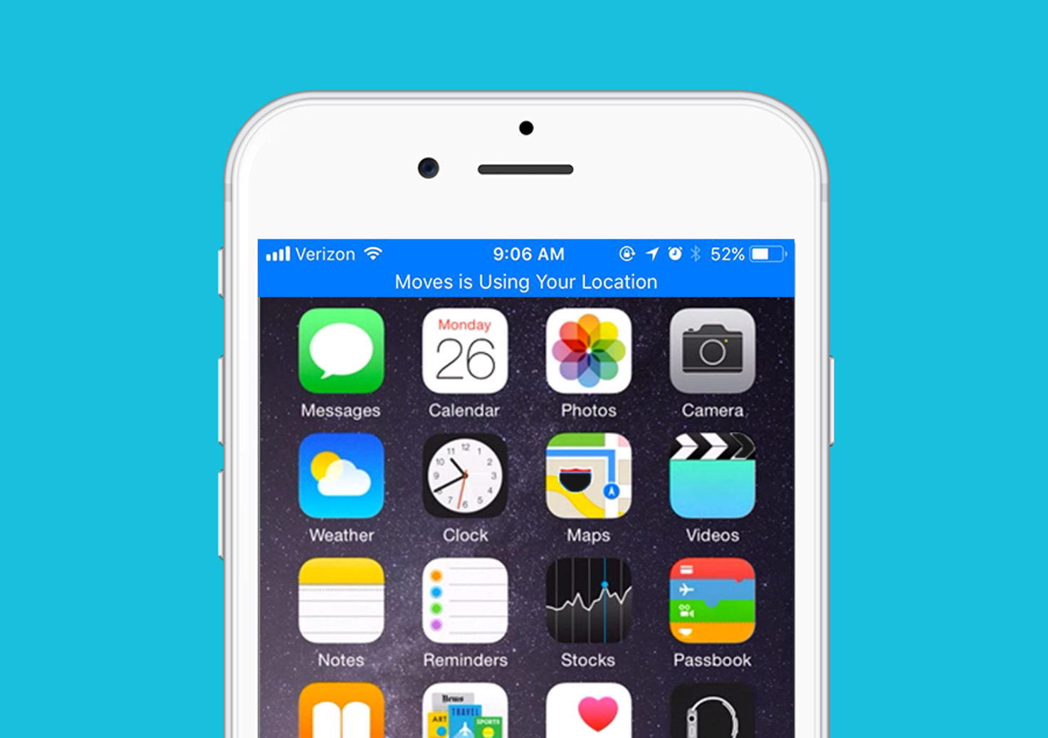 iOS 11 Privacy - The blue bar of shame shows when an app is using location data.
