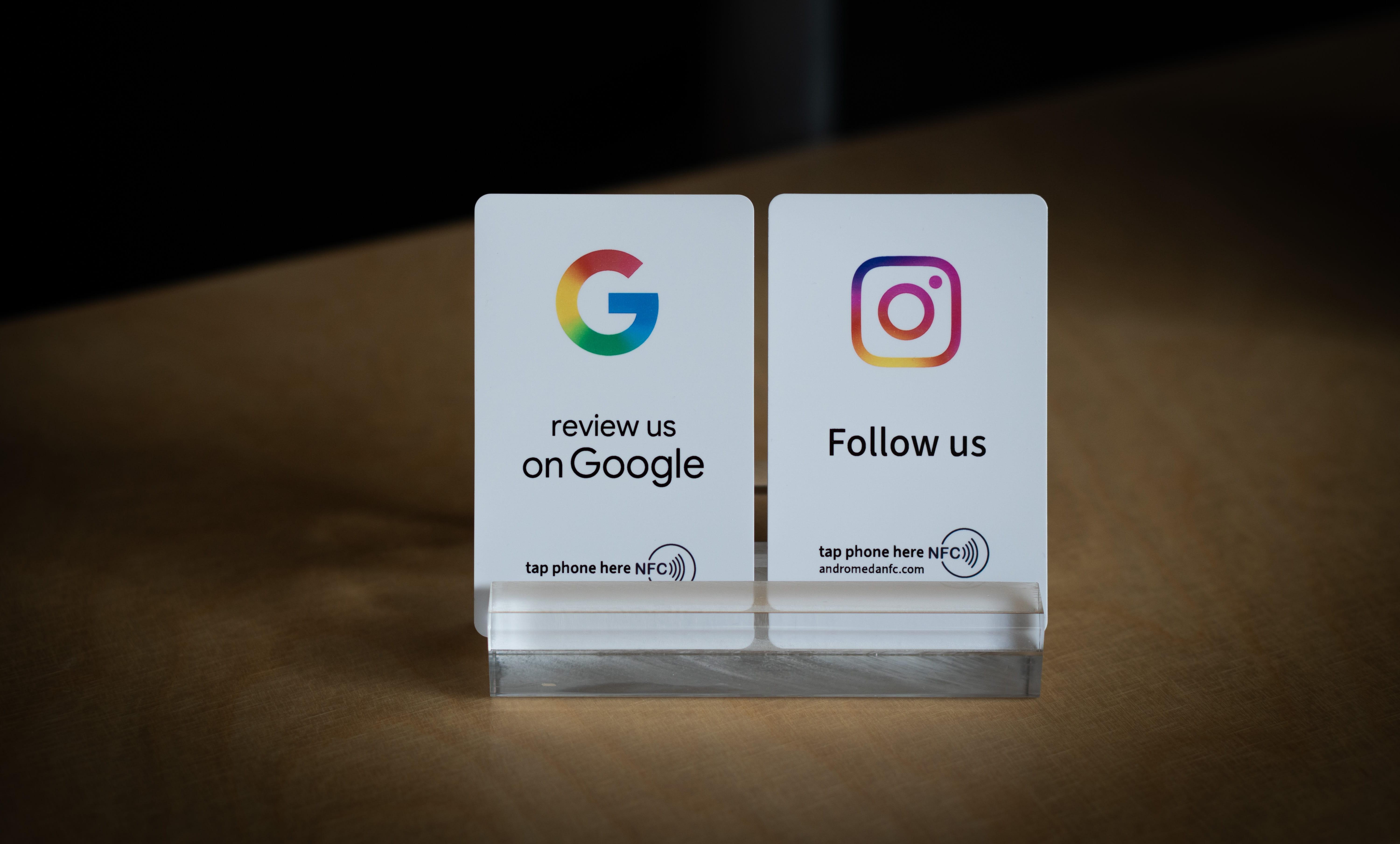 Google i Instagram NFC Kartice na Stalku