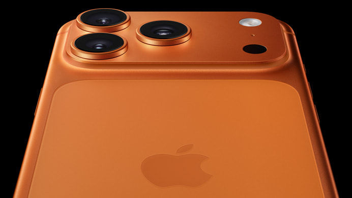 Iphone 17 pro max held in hand showing side buttons and sleek