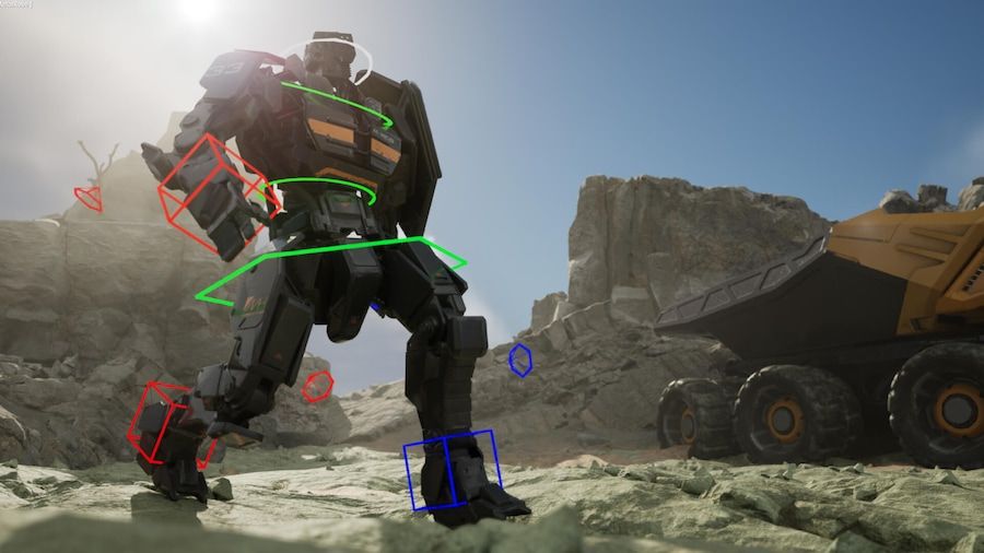 Animated scene showing dynamic in context interaction in a digital