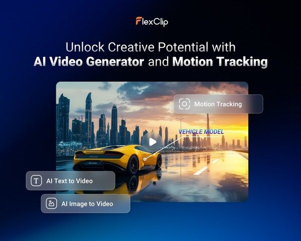 Flexclip ai video generator with motion tracking