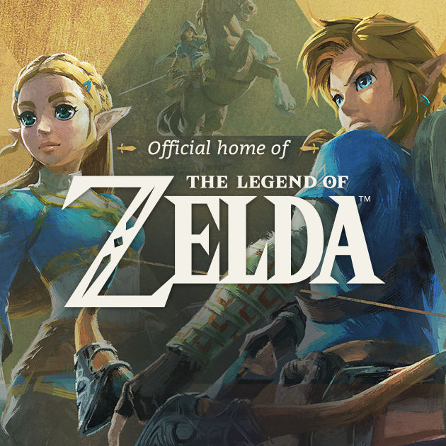 Icon with stylized emblem from zelda game series on a dark