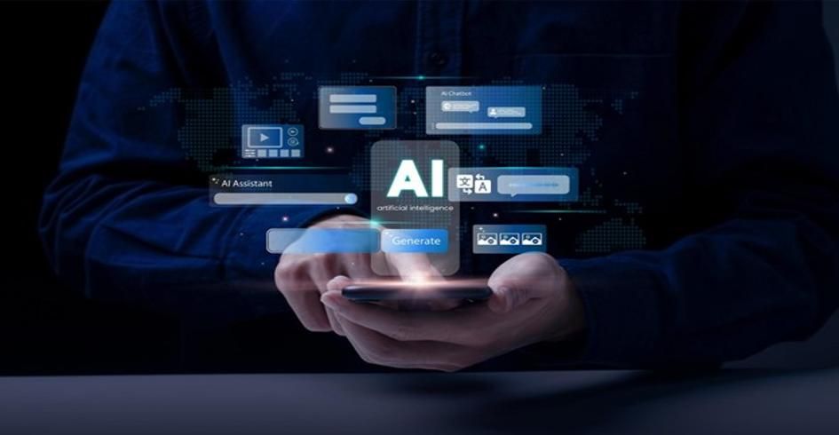 Illustration showing ai transforming website development with digital interface