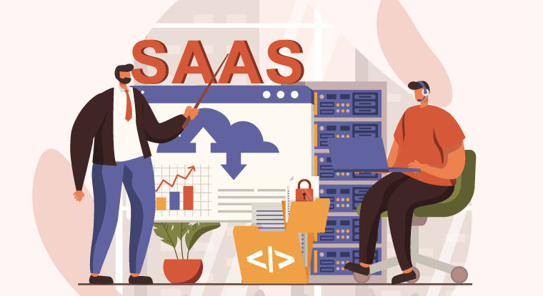 Infographic highlighting facts and statistics about saas business