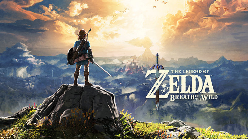 Wallpaper featuring scenic landscape from zelda breath of the wild game