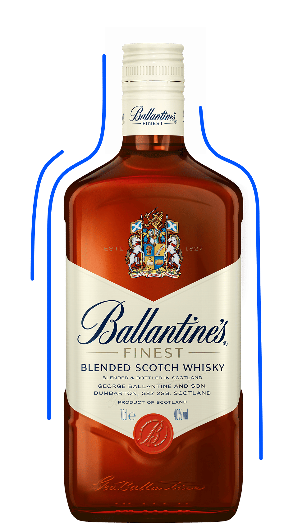 L21736A3K ☆ BALLANTINE'S FINEST バランタイン 赤青紋章 スコッチ