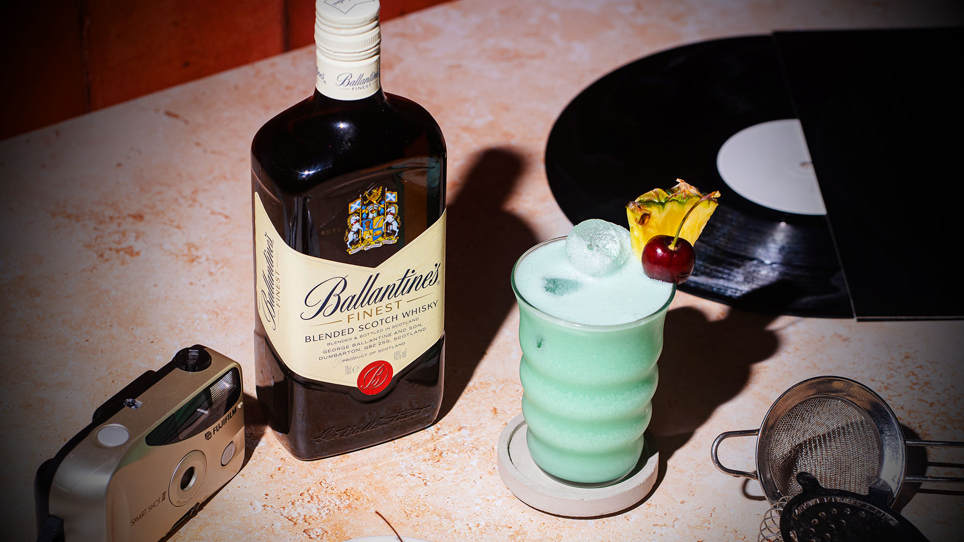 Blue Monday cocktail with Ballantine's
