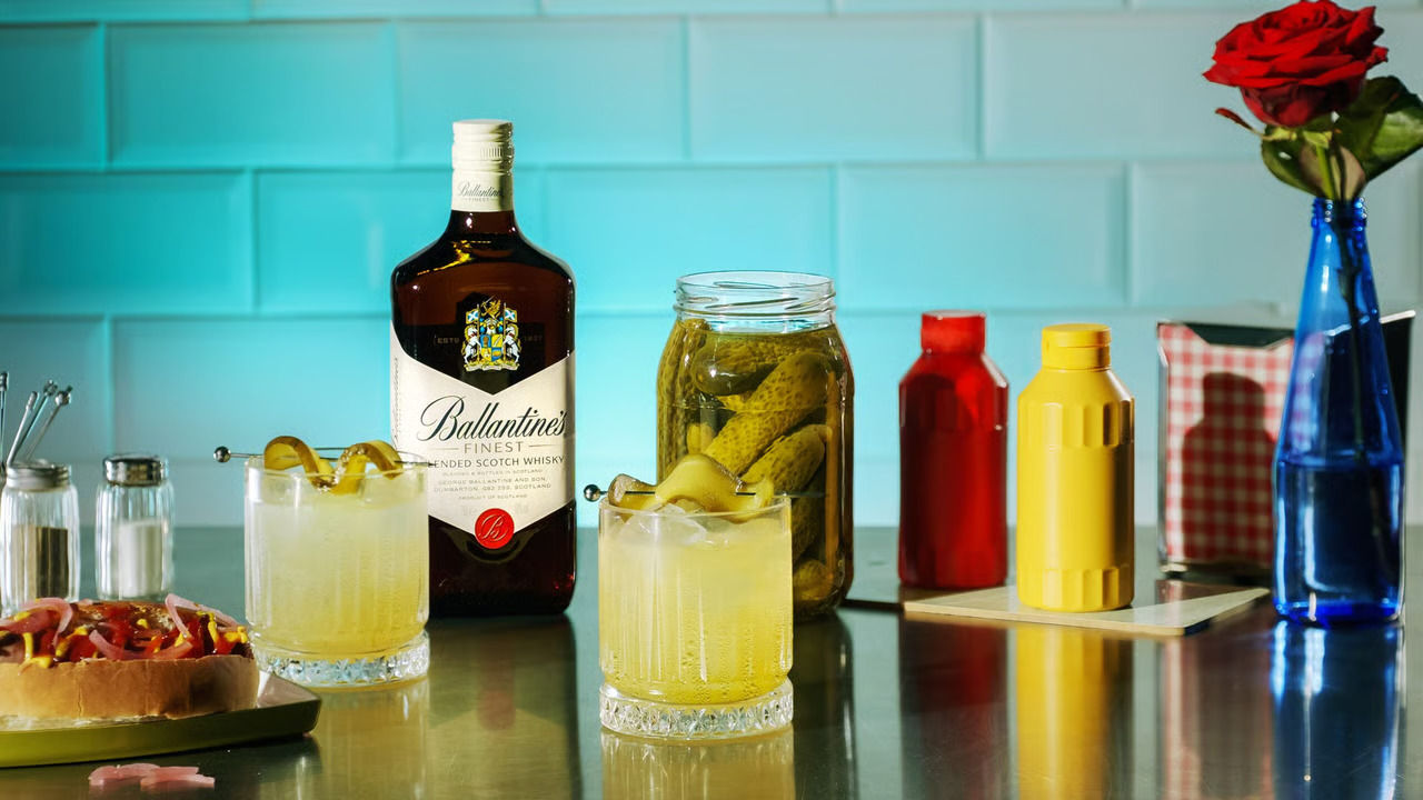Ballantine's Pickle Martini cocktail