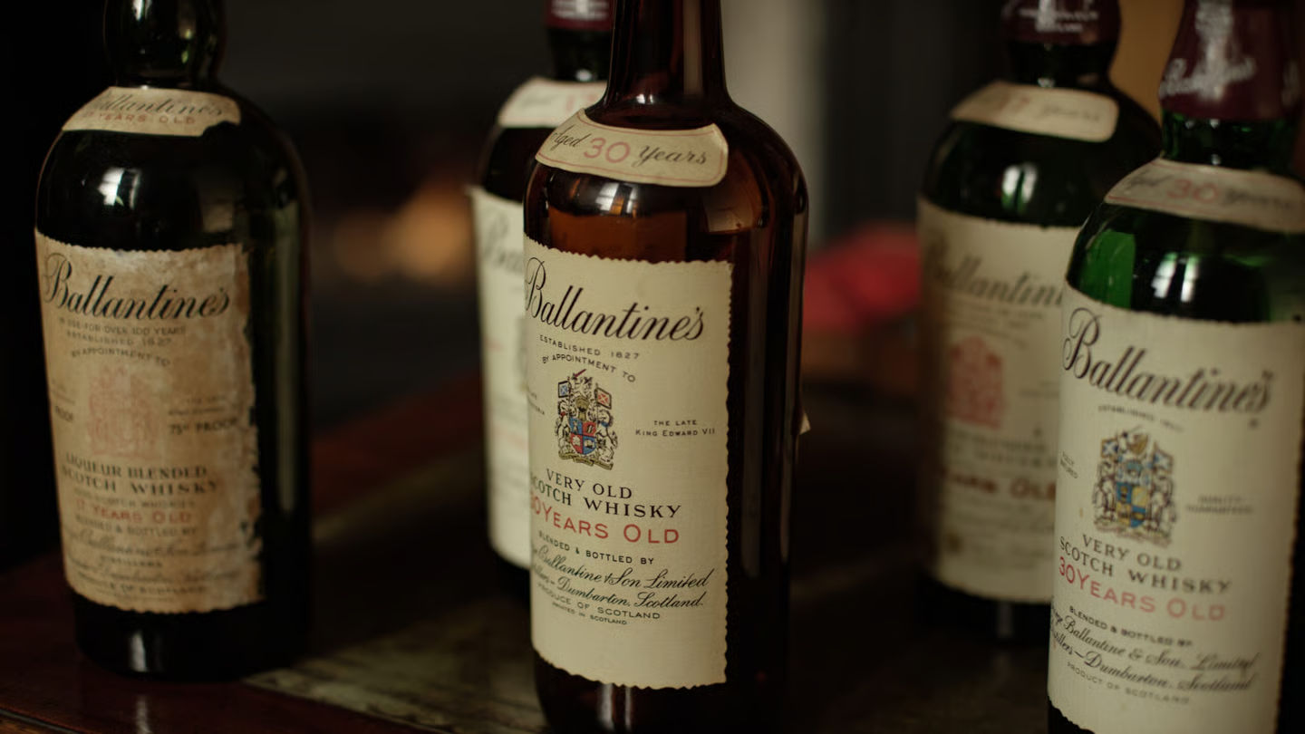 Ballantine's old bottles