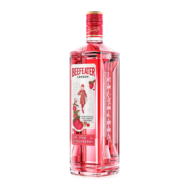 Beefeater Pink Strawberry Gin Bottle Side View