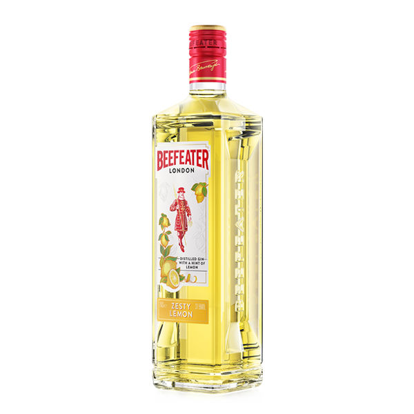 beefeater zesty lemon gin bottle side view