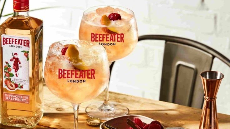 Peach & Raspberry Gin & Tonic cocktail recipe - Beefeater Gin