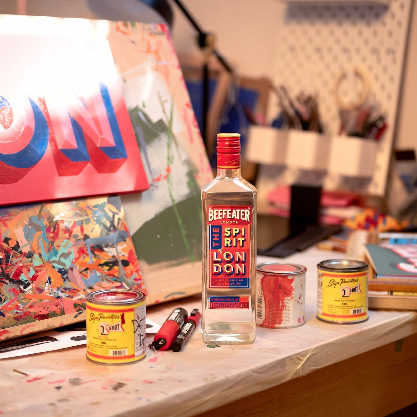 beefeater x rachel joy bottle in art studio aspect ratio 735 735