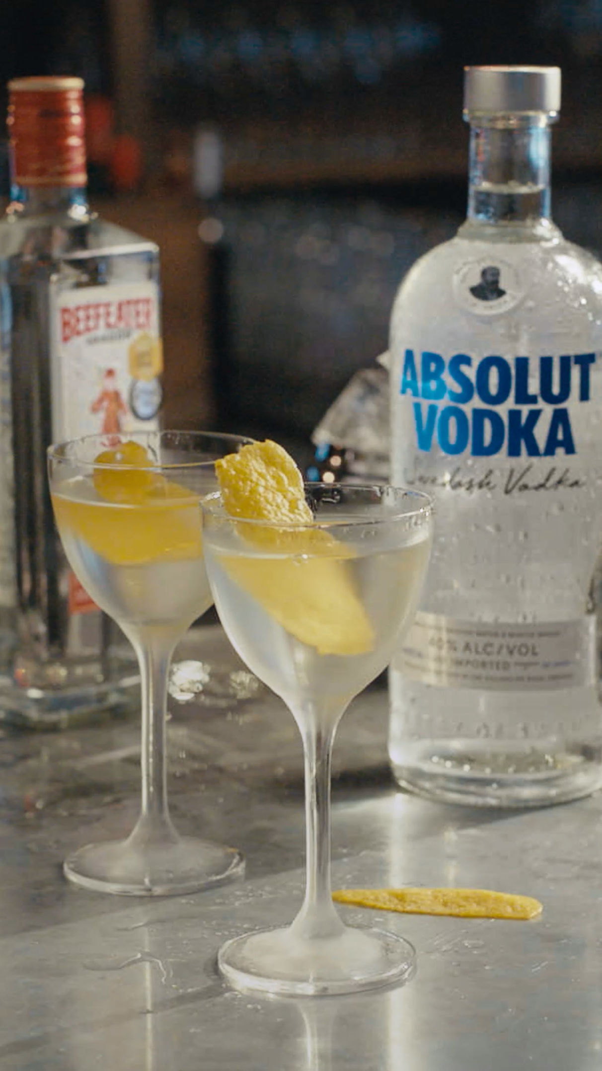 Vesper martini with gin and vodka