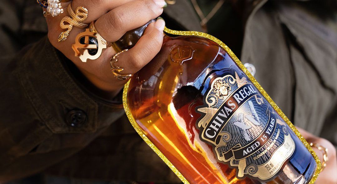Chivas XV Bottle Hand