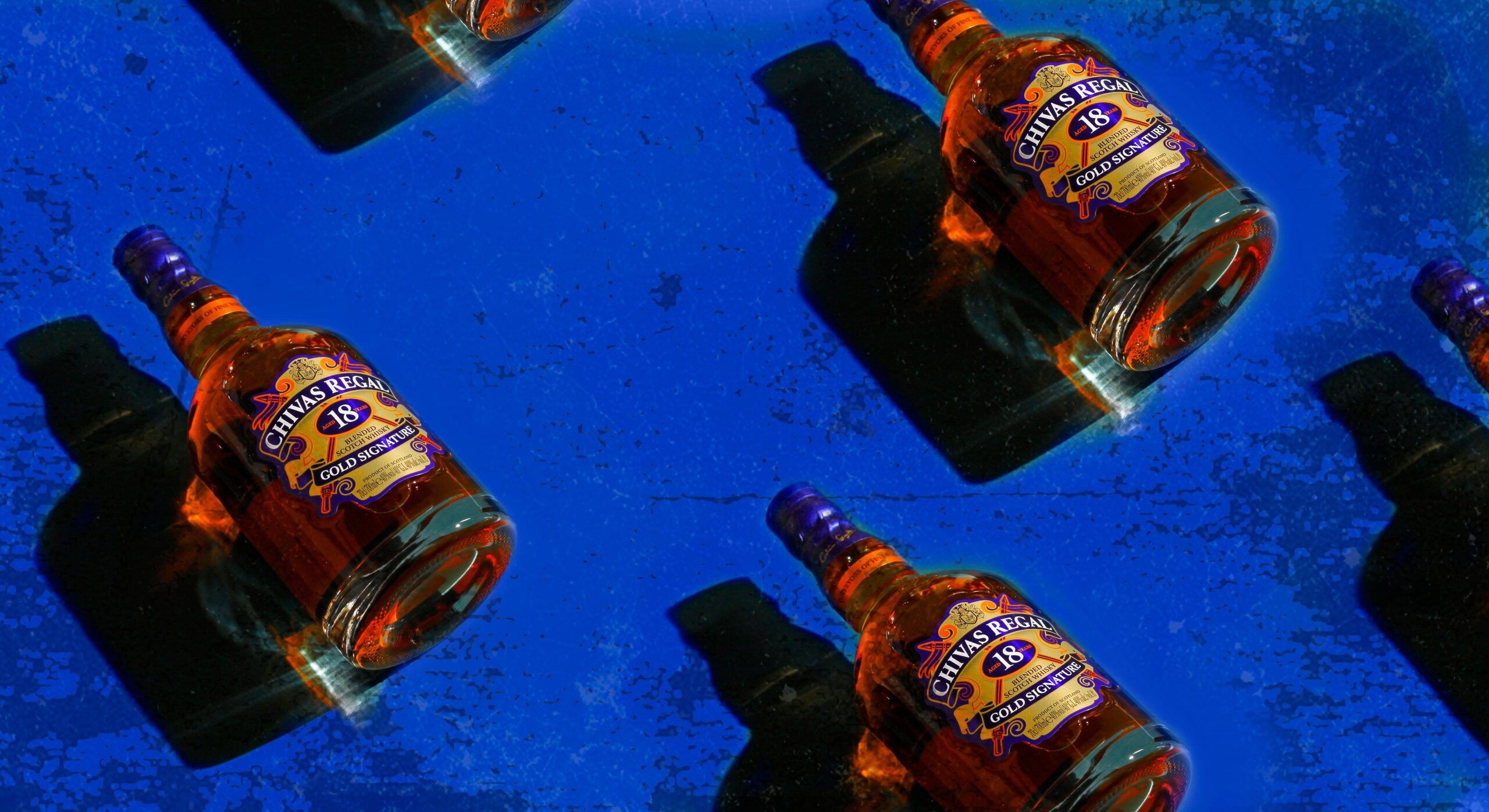Chivas 18 Blue Bottles