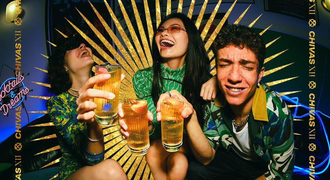 Chivas Regal Social House Party Peach Highball Cocktail