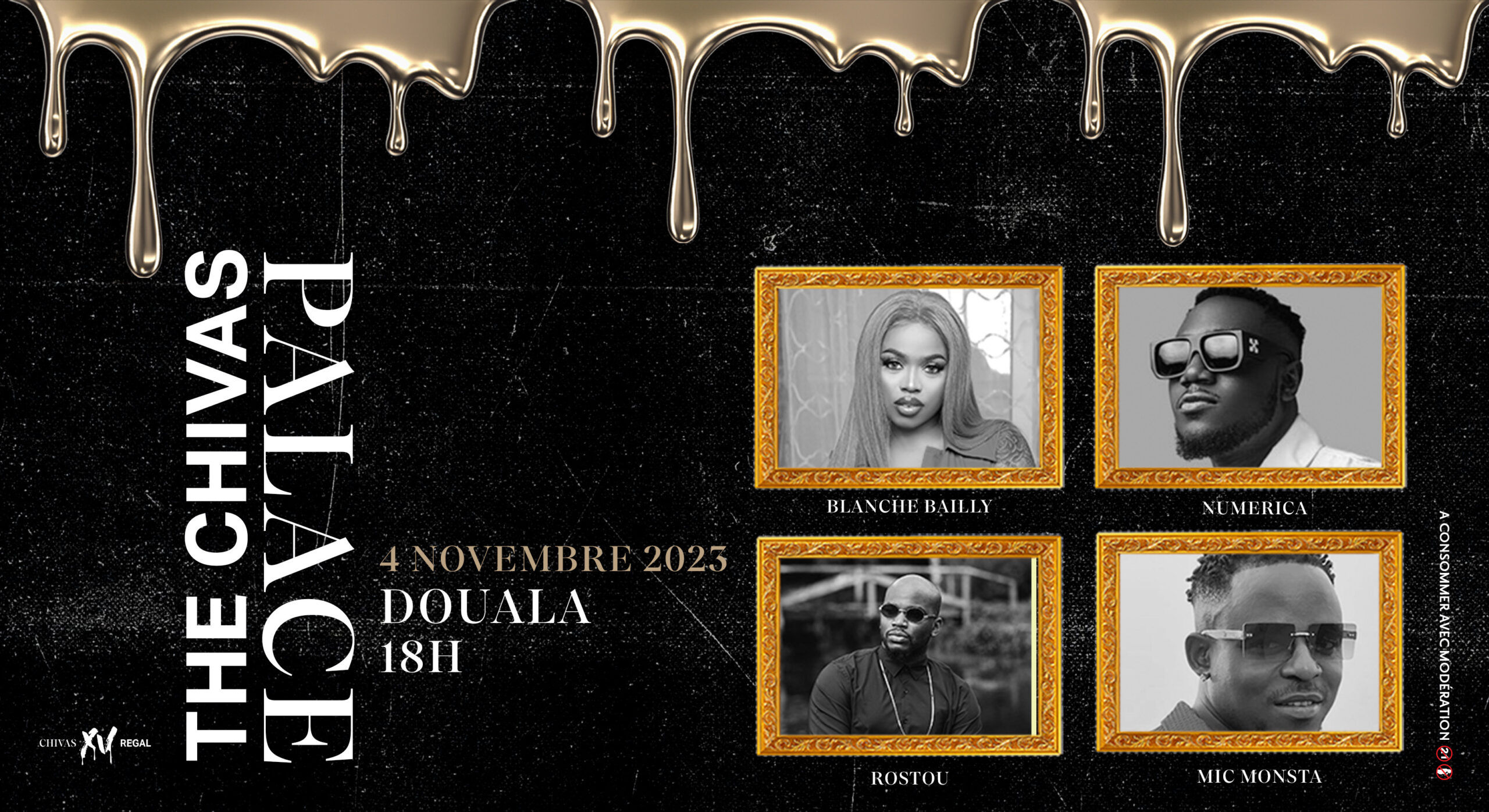 Chivas Regal Palace Douala Blanche Bailly Numerica Rostou Mic Monsta