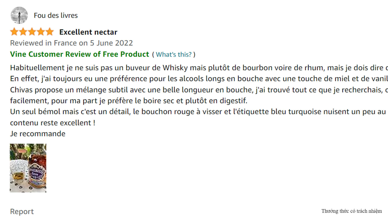 Đánh giá của người dùng về rượu Chivas Extra 13 Bourbon.