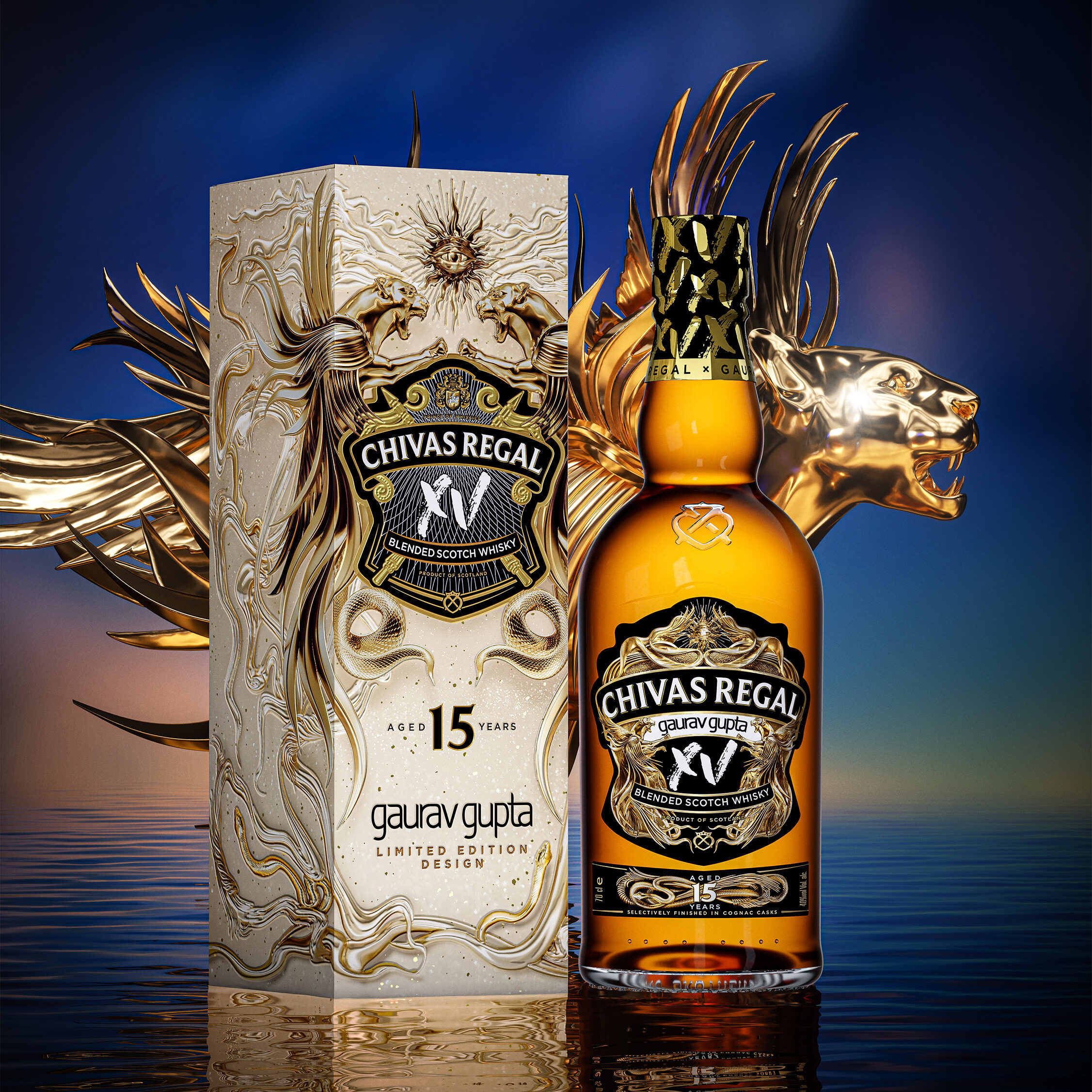 Chivas Regal 15年 スペシャルリザーブ ギフトセット A Golden Limited Edition with Gaurav Gupta - Chivas Regal
