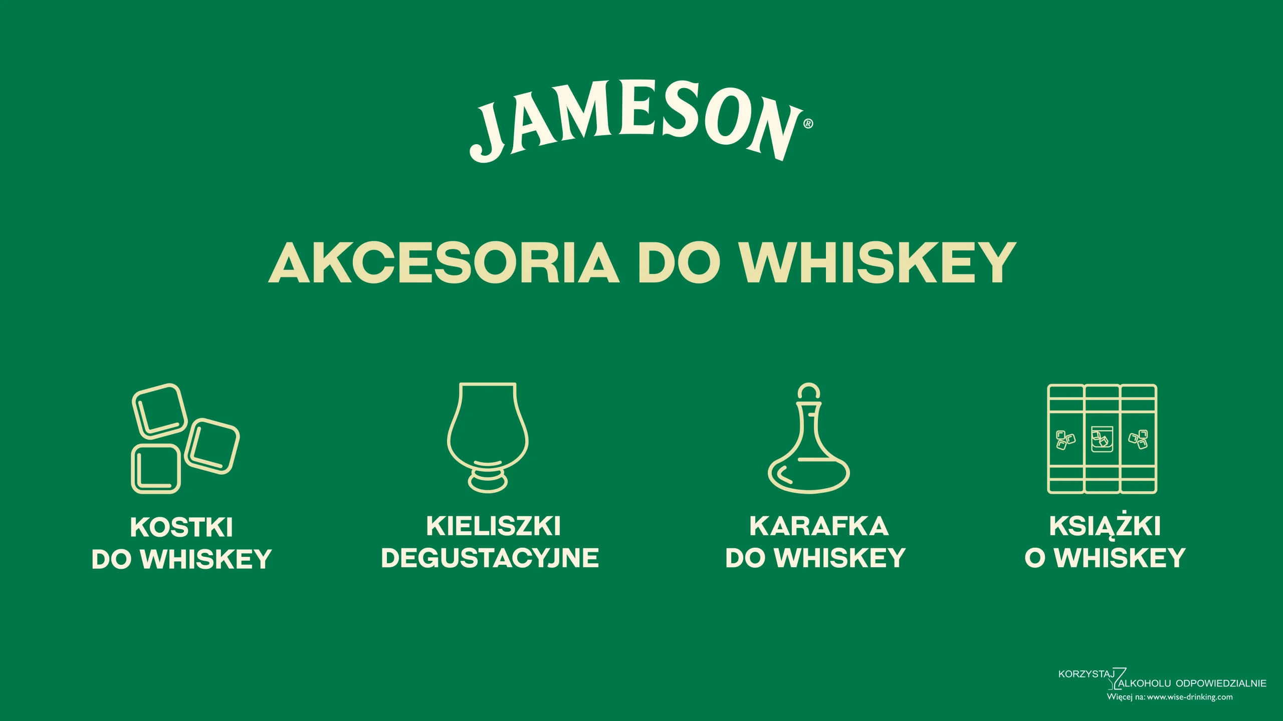 Karafka i inne akcesoria do whiskey