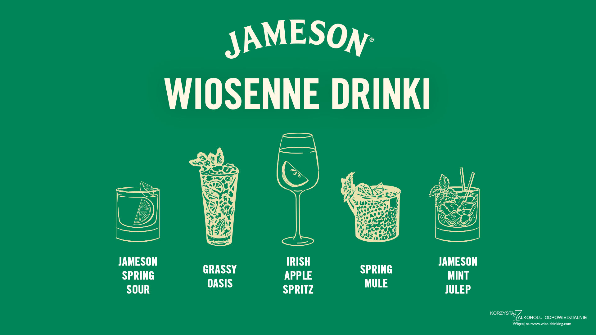 Wiosenne drinki z whiskey Jameson