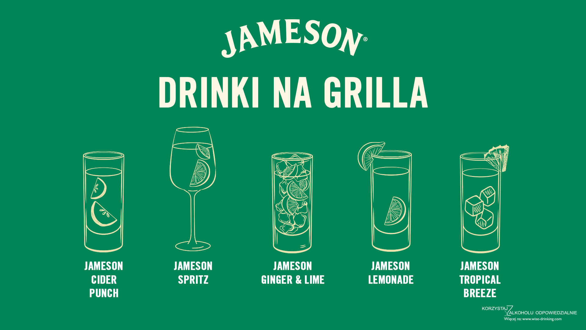 Drinki z whiskey na grilla