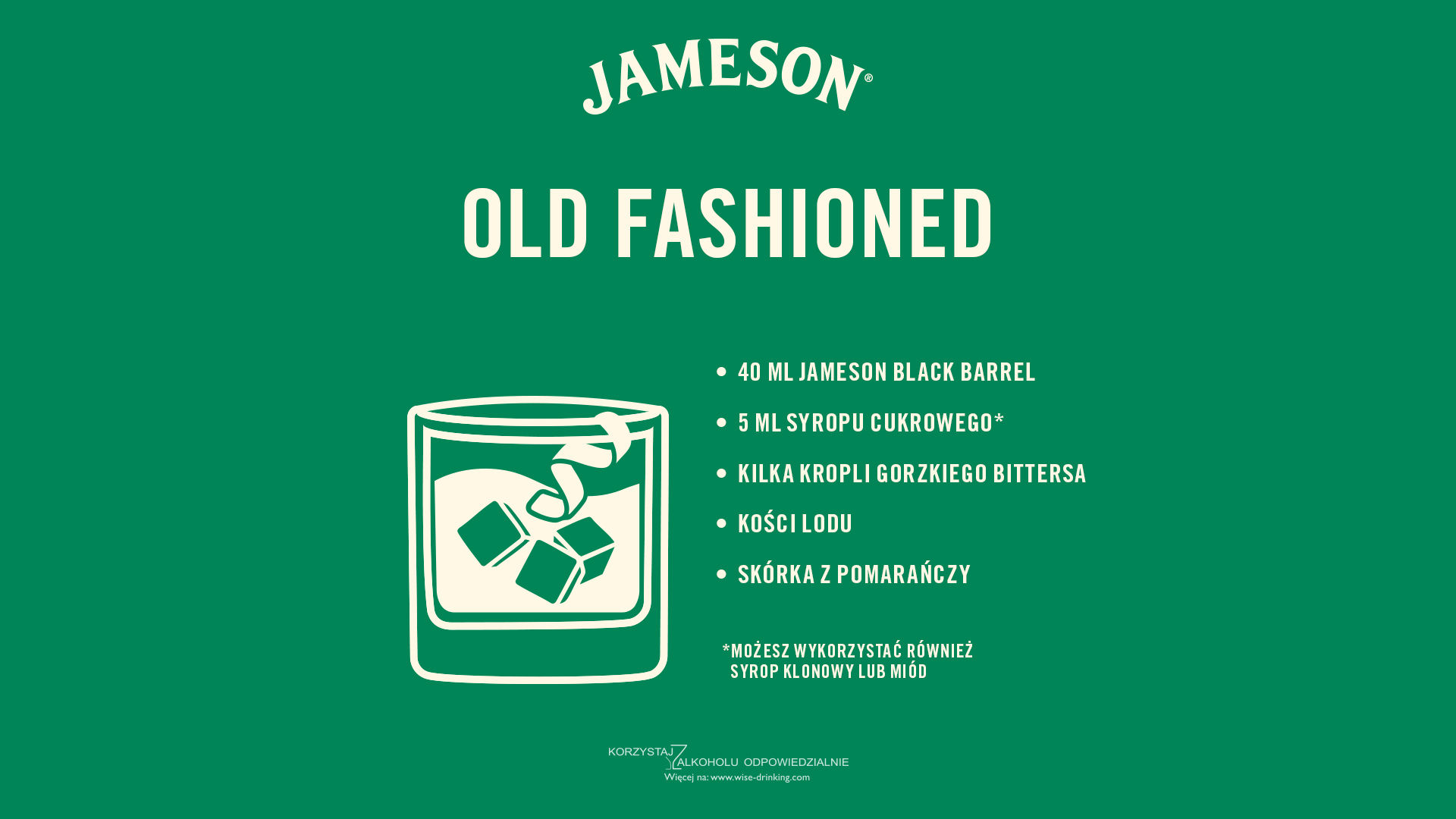 Przepis na drinka Old Fashioned