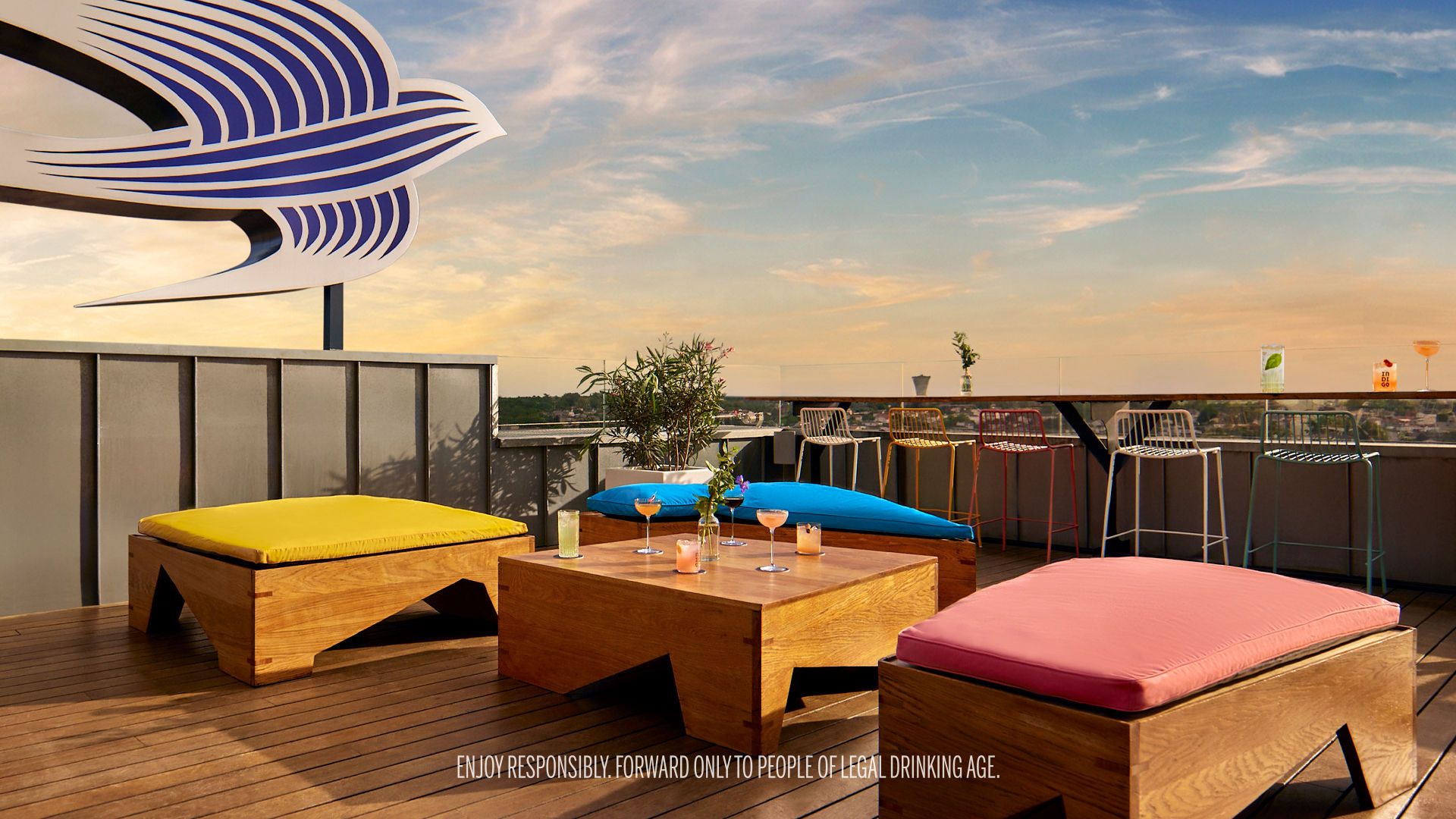 Martell indigo rooftop bar