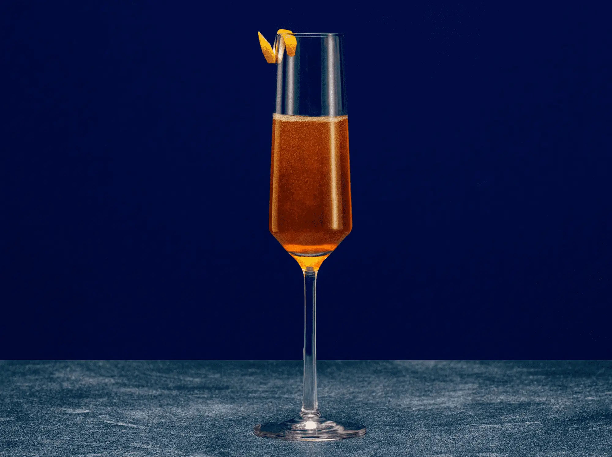 French 75 cognac cocktail