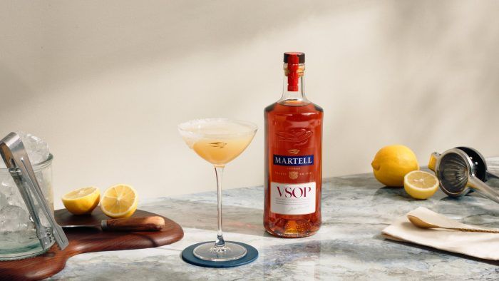 Martell VSOP Sidecar cognac cocktail
