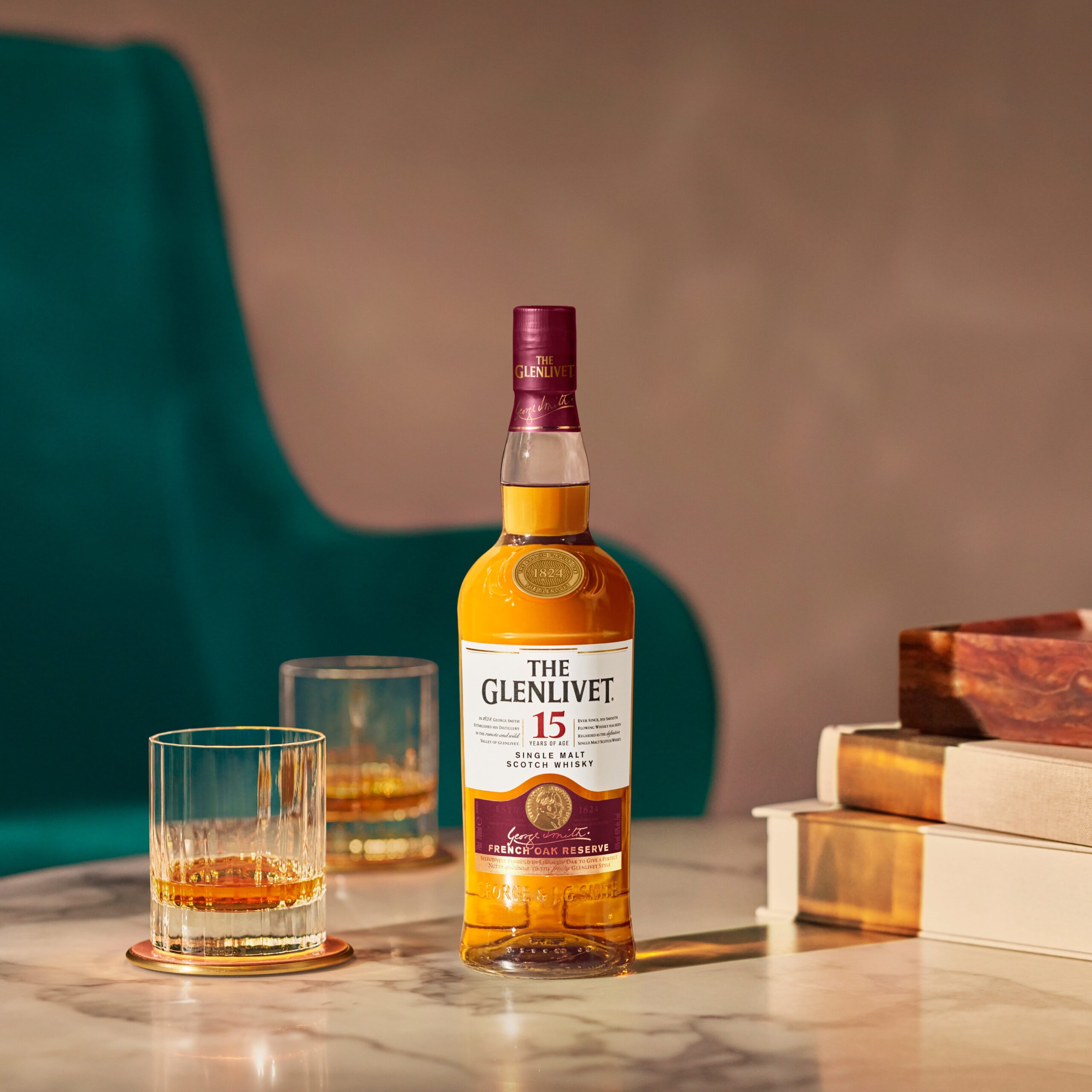 【G&M ライオン 】Glenlivet 15 Years Old 700ml The Glenlivet 15yr Single Malt Scotch Whisky - 750ml Bottle